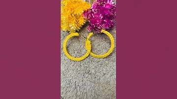 hoop earrings making 😱#youtubepartner #diy #viral #macrame #hoopearrings