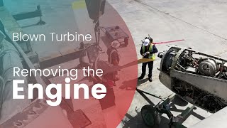 Removing C-130 Engine