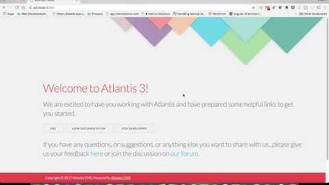 Clean Install of Atlantis CMS