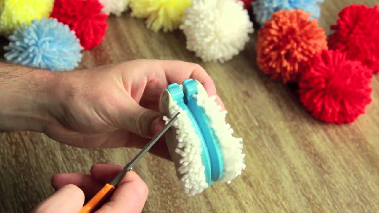 How to Make Pom Poms with Yarn - 8 Different Ways - Create Whimsy