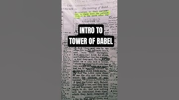 Intro to The Tower of Babel #ancienthistory #language #bible