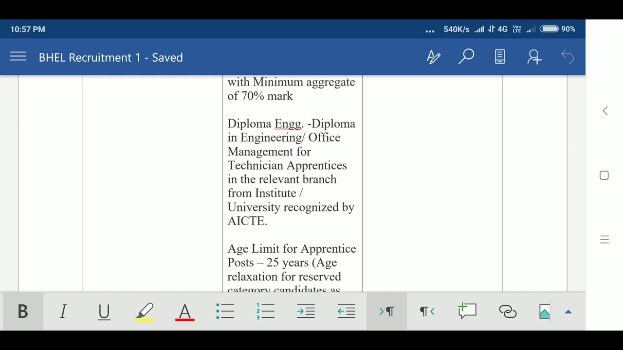 BHEL Recruitment 2019
