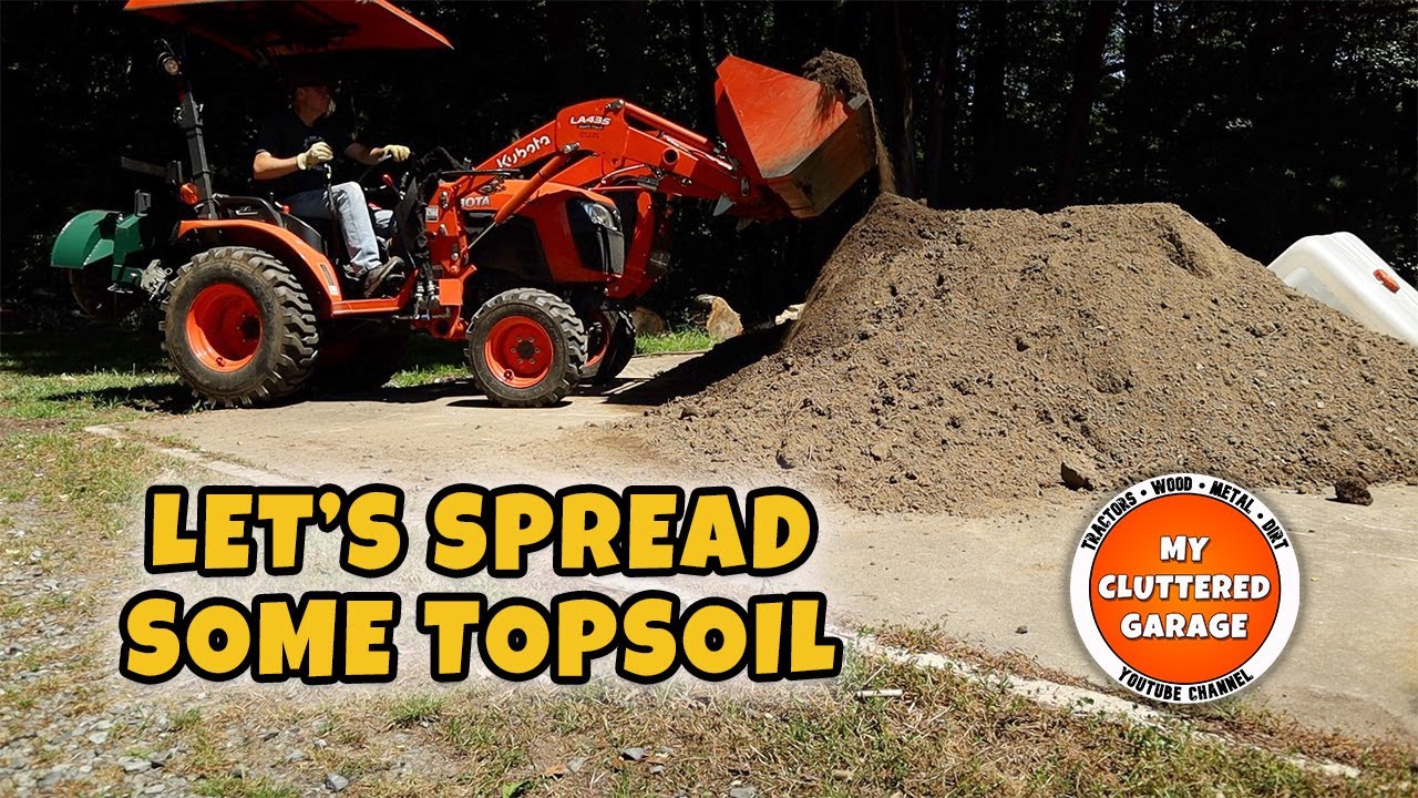 Kubota B2601 Spreading Topsoil MCG Video 217 YouTube