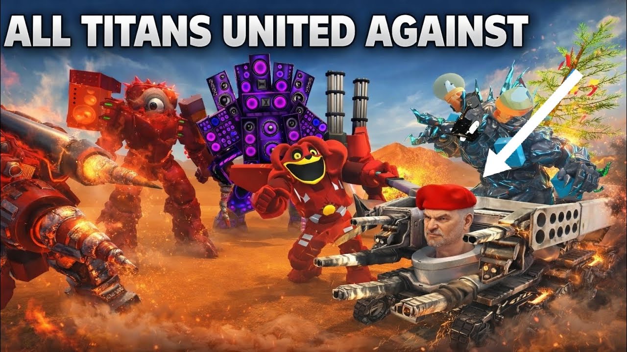 ALL TITANS UNITED AGAINST — Bill Tank Skibidi Toilet! Mecha Dogday, Tri Titan, Speaker Titan, drill