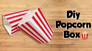 How to make a popcorn box🍿 | Diy popcorn box #papercrafts #paperart #diycrafts #popcorn
