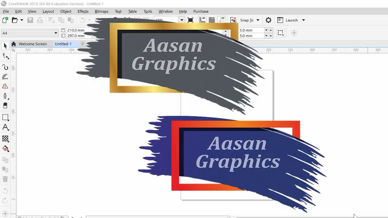 #452 | Frame Design | Design for Beginners | Basic CorelDraw in Hindi ...