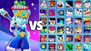 AMBER vs ALL BRAWLERS! NEW SKIN BRAWLER!!