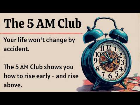 The 5 AM Club Summary || Learn English Through Book Summary 📖 || Improve Your English Fluency ✅️