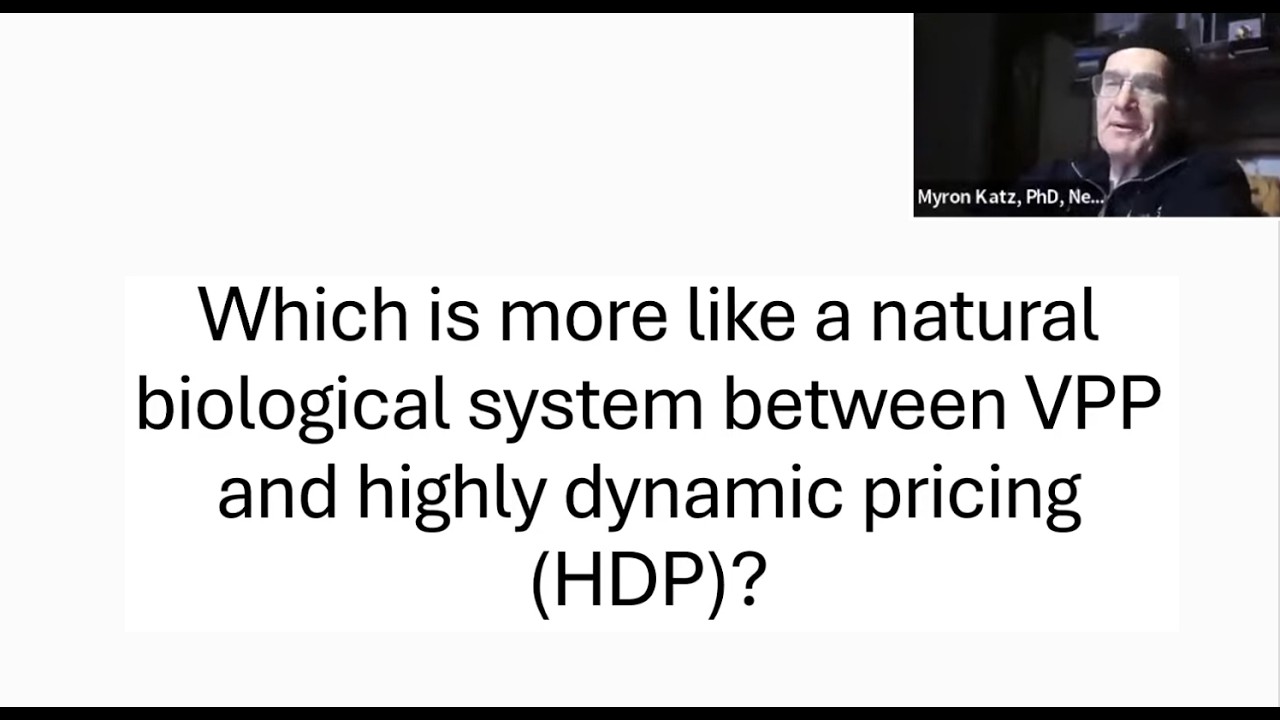 Myron Katz, PhD - Which Is More Like A Natural Biological System? VPP Or Highly Dynamic Pricing
