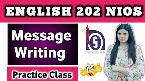 English 202 Message Writing Practice | 10 Nios English important questions and answers