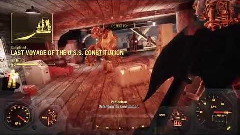 Fallout 4 - Riding the USS Constitution after takeoff and Surviving the Ride