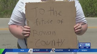 Rowan County students walk out in protest against principal