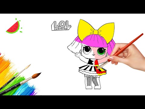 Как нарисовать КУКЛУ ЛОЛ / Раскраски для детей