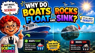 Why Do Boats Float and Rocks Sink? | Fun Science  Facts for ALL⚓🌊 | Super Simple Stories
