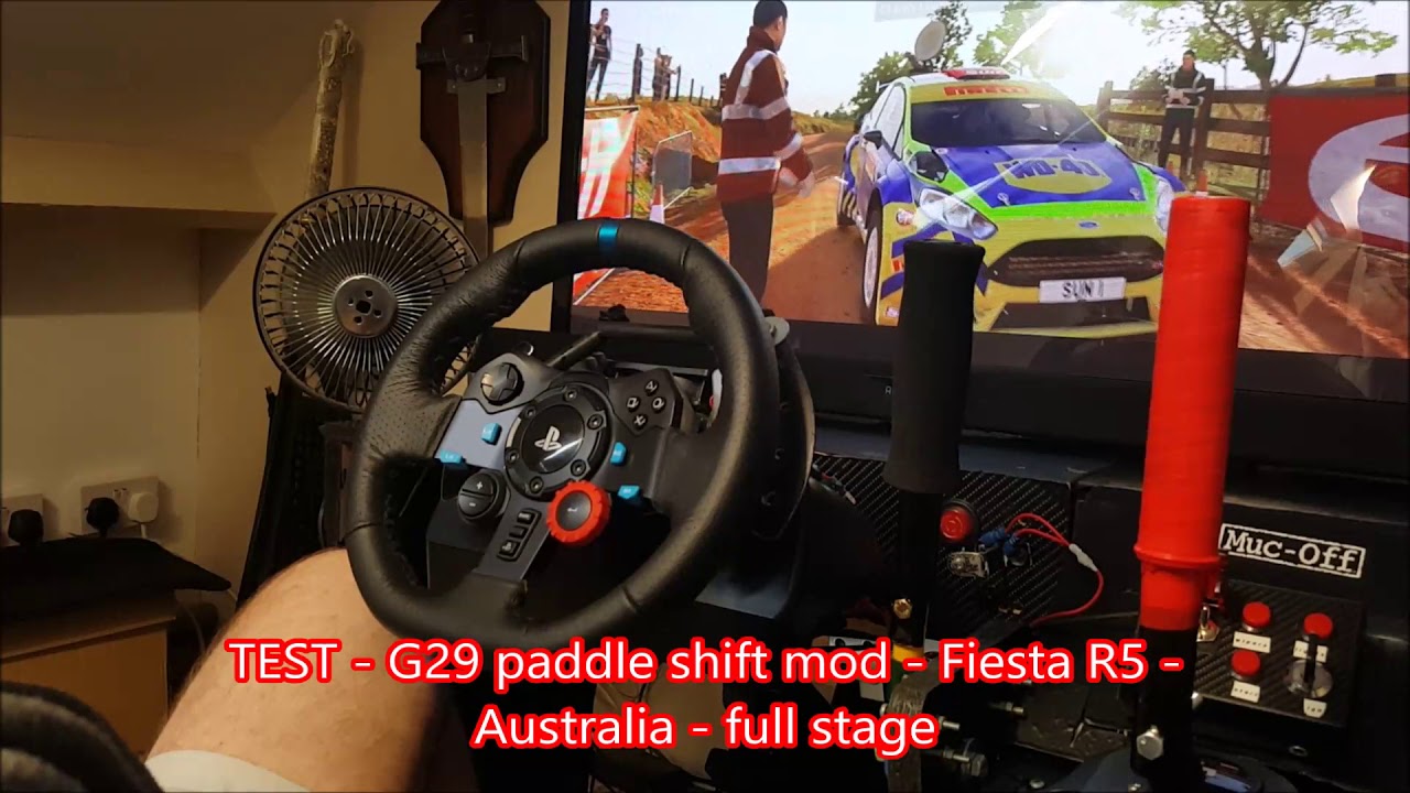Logitech G29 Paddle Shift Dual Action mod + TEST stage YouTube