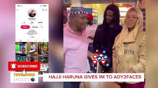 HAJJI HARUNA MUBIRU GIVES ADY2FACES 1M UGX CONGRATULATING ADY2FACES AT H&amp;M RESTAURANT 