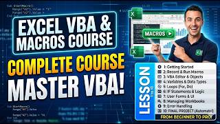 Excel VBA Course Lesson 2 | Excel VBA Course | VBA and Macros | 100% Free Learning | VBA Macros