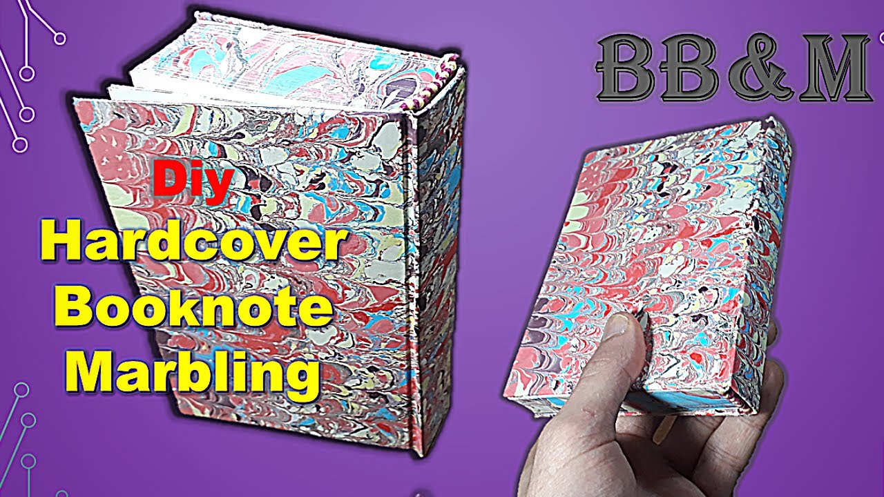 diy Marbling hard cover book /the most beautiful way to cover school