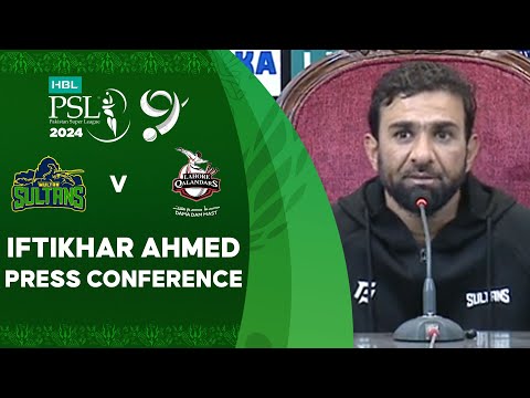 Iftikhar Ahmed Press Conference | Multan Sultans vs Lahore Qalandars | Match 7 | HBL PSL 9 | M1Z2U
