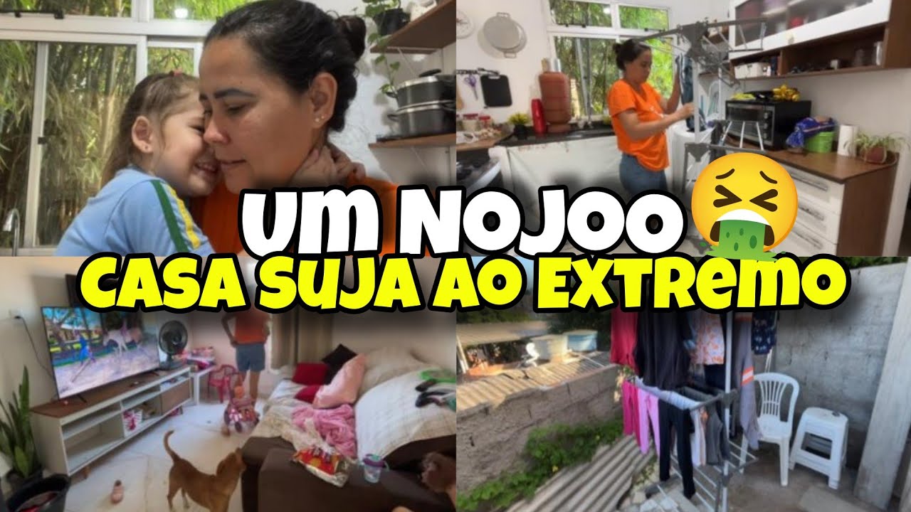 CANSEI!! 5 DIAS SEM LIMPAR A CASA 😱 | VOCÊ NÃO VAI ACREDITAR COMO ESTAVA 🤮 Um NoJoO