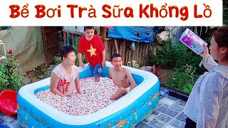 DTVN Vlog : (Tập 154) Bài học nhớ đời cho kẻ giám bắt nạt trẻ trâu( BỂ BƠI TRÀ SỮA KHỔNG LỒ )