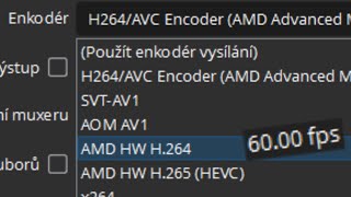 Nový enkodér AMD HW H.264 v OBS Studiu