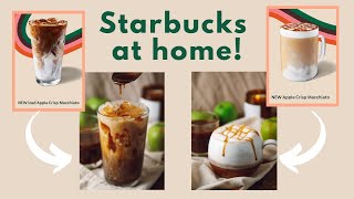 VEGAN Starbucks Copycat Apple Crisp Macchiato! (Iced + Hot)