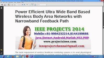 Power Efficient Ultra Wide Band Based Wireless Body Area Networks with Narrowband Feedback Path