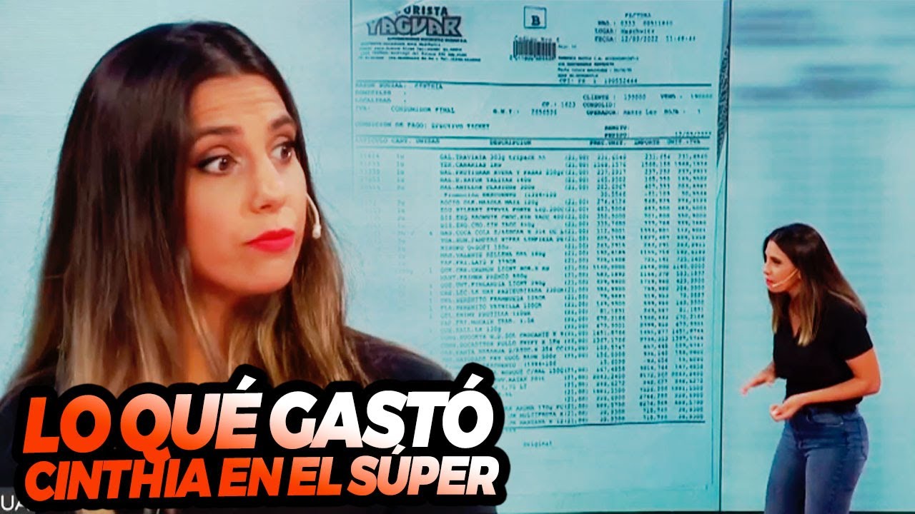 CINTHIA FERNÁNDEZ GASTÓ $100.000 EN EL SÚPERMERCADO: Mostró su ticket de compra en "Momento D"
