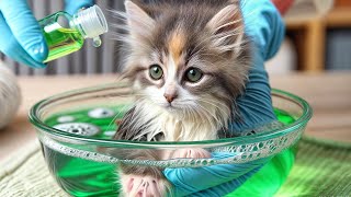 The kitten has a disease leading to hair loss all over the body. Bathed with special medicine😘 Funny by Pets MaxLy 761 views 3 weeks ago 7 minutes, 28 seconds