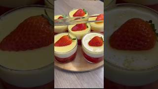 Strawberry jelly pudding shorts strawberrypudding dessert strawberry youtube vairal shorts