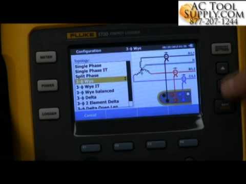 Fluke 1730 3 Phase Electrical Energy Analyzer Load Study - YouTube