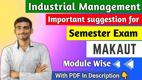 Important suggestions for Industrial Management🎯|Module wise✅ #makaut #makaut_exam