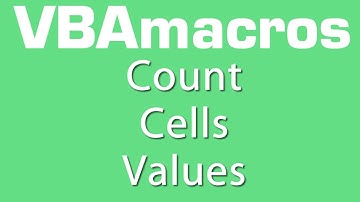 Count Cells Values - VBA Macros - Tutorial - MS Excel 2007, 2010, 2013