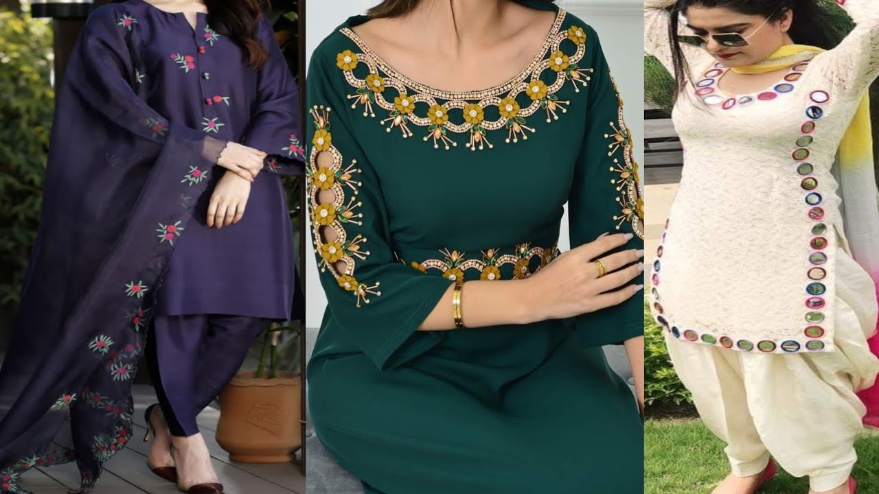 Hand Embroidery Work Dress Design With Mirror workhand work suit