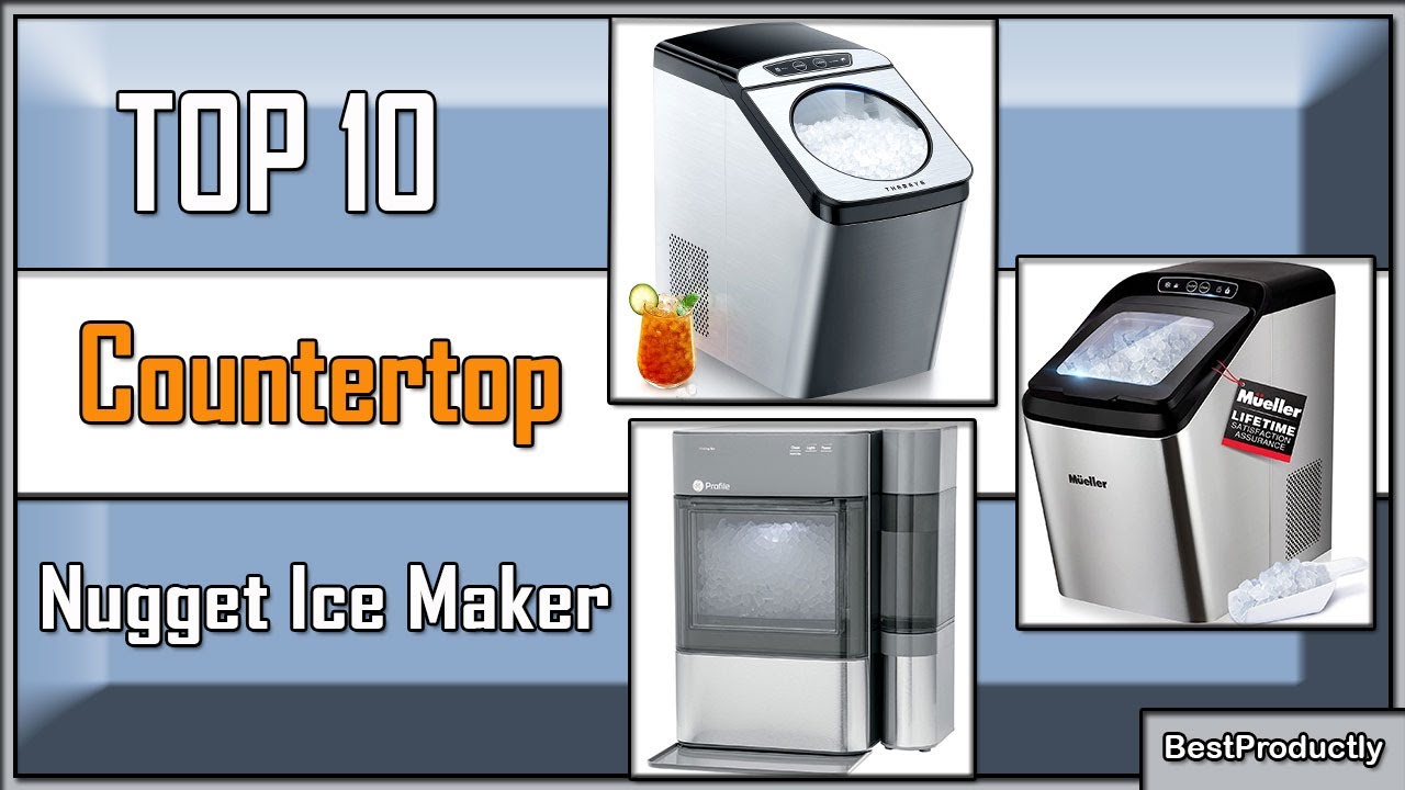 Countertop Nugget Ice Maker, Pebble Ice Maker Machine, 30lbs Per