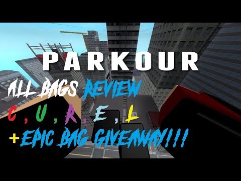 Roblox Parkour All Bags Review Epic Bag Giveaway - roblox parkour simulator all black rings