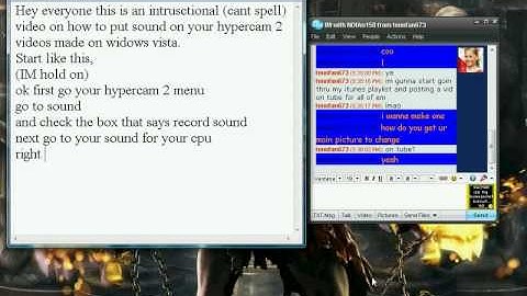 How to get sound on your hypercam 2 for vista