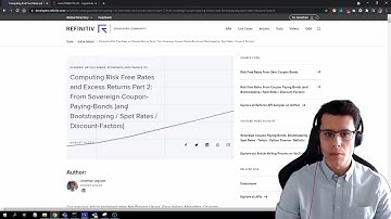 Twitch Python Finance 1.4 - Sovereign Coupon Paying Bonds & Bootstrapping Spot Rates - Final Webinar