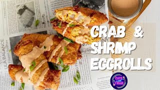 Crab & Shrimp Eggrolls | Maryland Style Crab Cake Eggrolls #eggrolls #crabcake #crabcakeeggroll