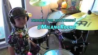 Milana - Welcome To The Jungle - Guns N Roses, 6 Year Old Female Drummer