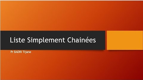 Liste Simplement chaînées Suppression