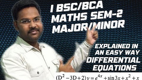 solve (D²-3D+2)y=e^4x+sin3x+x²+x@maths naresh eclass