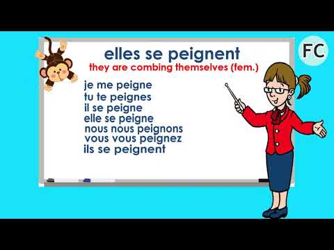 Le Verbe Se Peigner au Présent - To Comb Present Tense - French conjugation