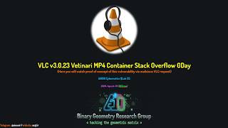 VLC v3.0.23 Vetinari Stack-Based Buffer Overflow via Crafted MP4
