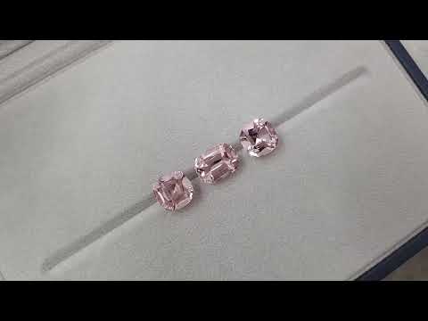 Pink morganite set in cushion cut 23.37 ct, Mozambique Video  № 2