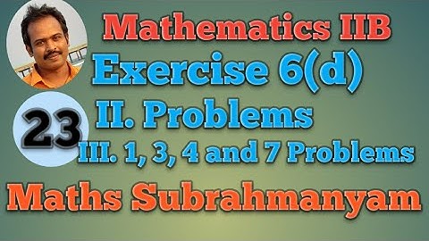 Integration|| Exercise 6(d) || Roman II