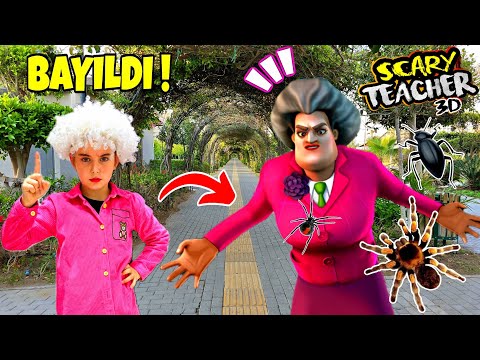 EYVAH GERÇEK SCARY TEACHER BAK KİM ? BÖCEK ŞAKASI YAPTIK!! بابا جاب لي بالون - جنى مقداد | طيور بيبي