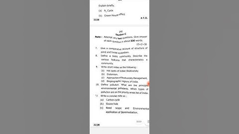 RMLAU MSc Botany Paper 5 Plants Ecology Soil Science and Phytogeography PYP #spiritualextremity