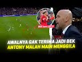 Masterclass taktik ten hag perubahan taktik ten hag mainkan bruno  antony jadi bek vs liverpool